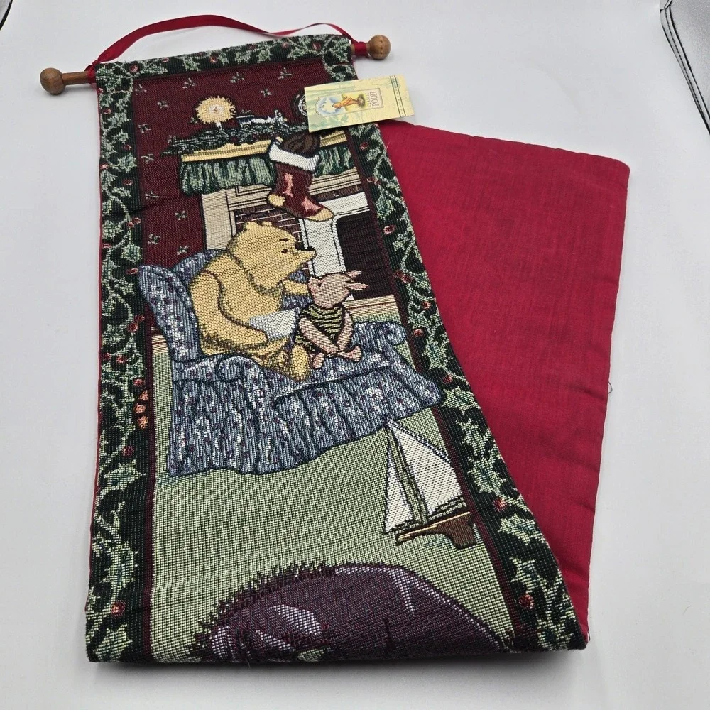 Vtg New Disney Classic Winnie The Pooh Wall‎ Hanging Tapestry 33x8